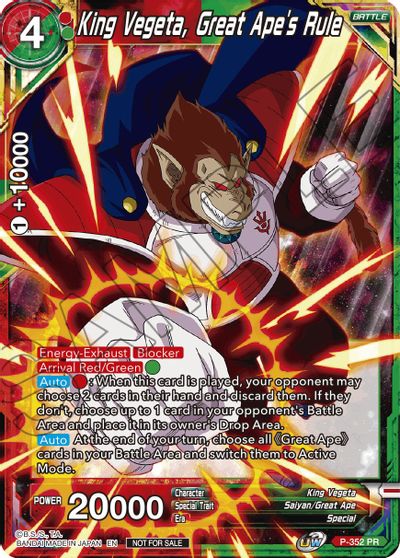 King Vegeta, Great Ape's Rule (P-352) [Tournament Promotion Cards] | Cracking-Singles