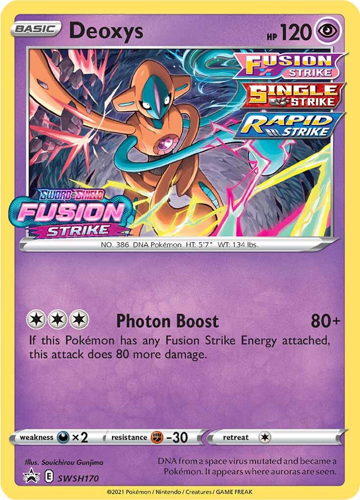 Deoxys (SWSH170) (Prerelease Promo) [Sword & Shield: Black Star Promos] | Cracking-Singles