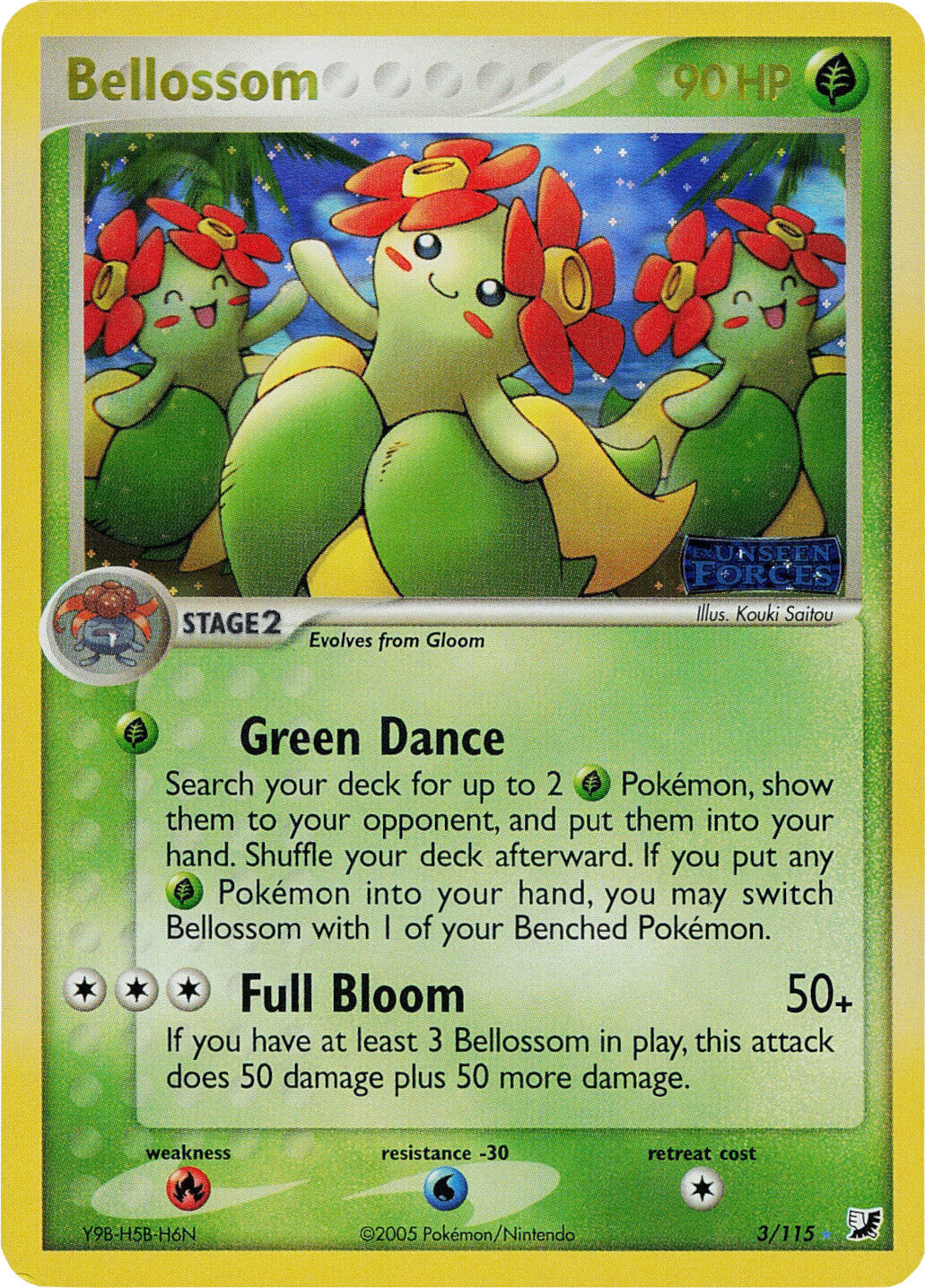 Bellossom (3/115) (Stamped) [EX: Unseen Forces] | Cracking-Singles