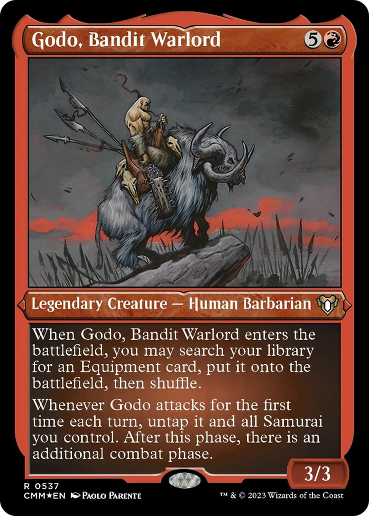 Godo, Bandit Warlord (Foil Etched) [Commander Masters] | Cracking-Singles