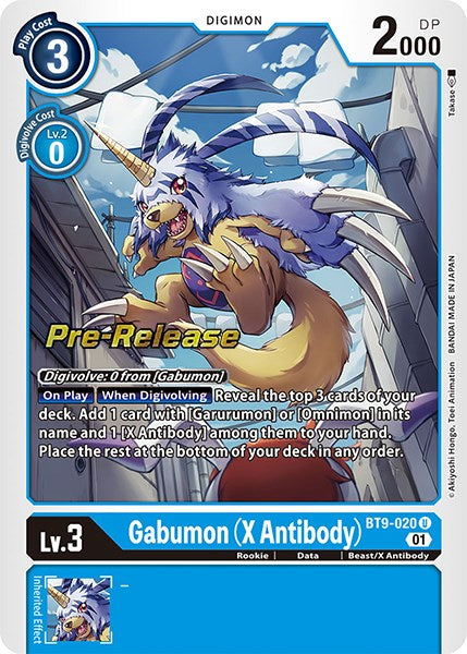 Gabumon (X Antibody) [BT9-020] [X Record Pre-Release Promos] | Cracking-Singles