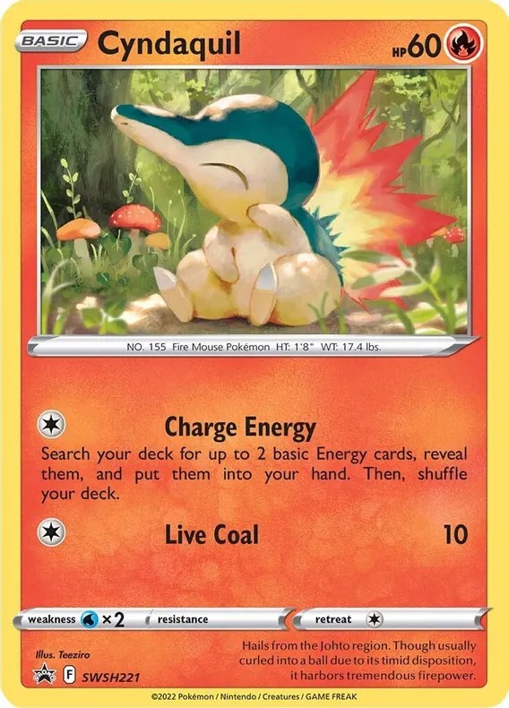 Cyndaquil (SWSH221) (Cosmos Holo) [Sword & Shield: Black Star Promos] | Cracking-Singles