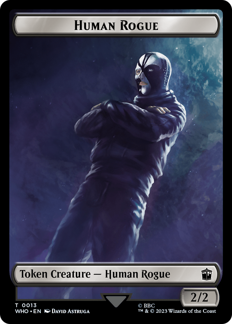 Human Rogue // Beast Double-Sided Token [Doctor Who Tokens] | Cracking-Singles