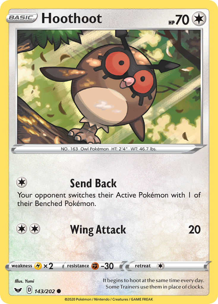 Hoothoot (143/202) [Sword & Shield: Base Set] | Cracking-Singles