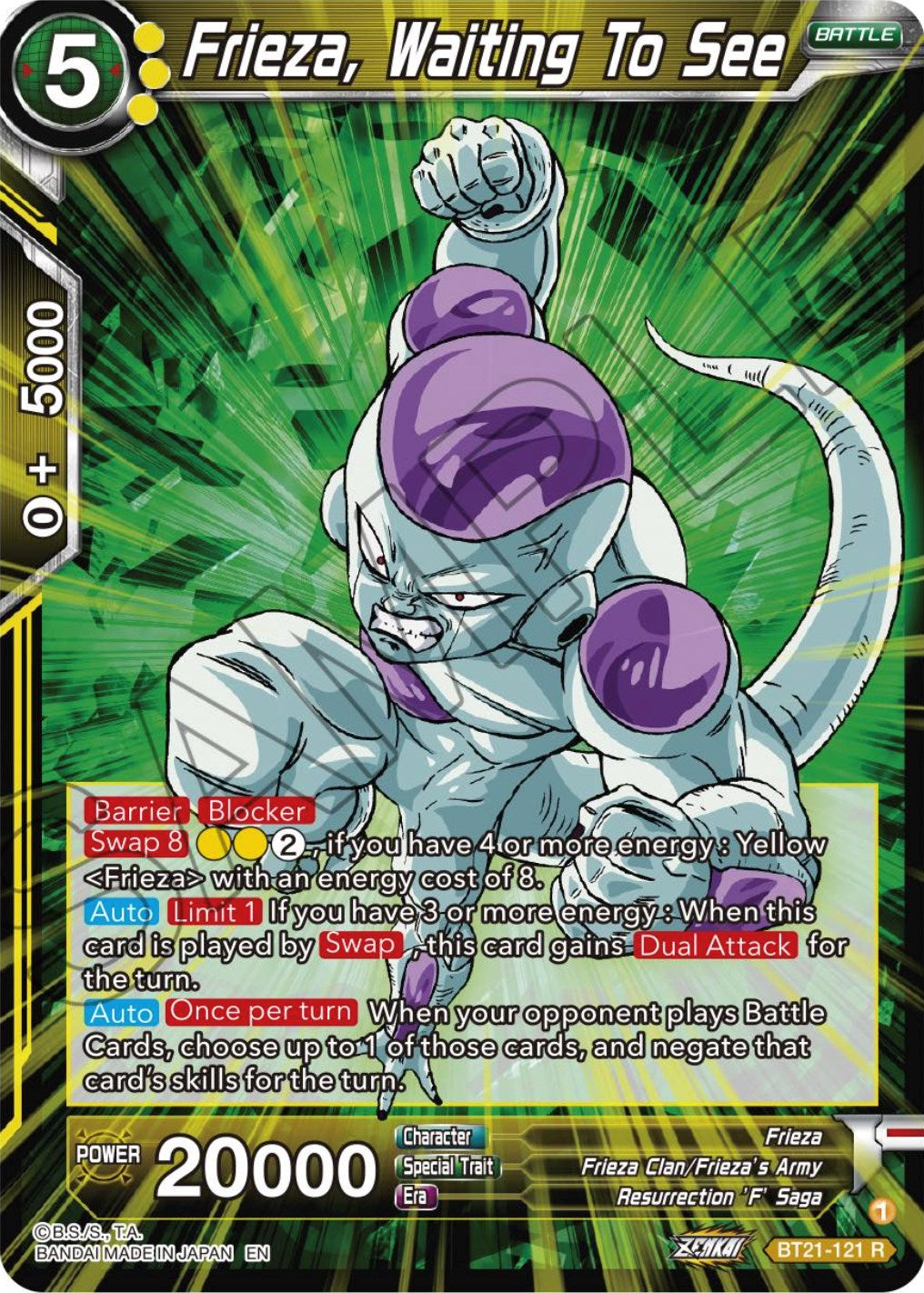 Frieza, Waiting To See (BT21-121) [Wild Resurgence] | Cracking-Singles