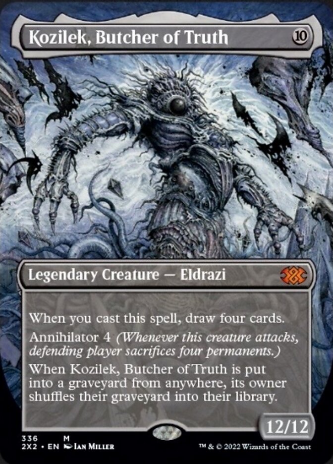 Kozilek, Butcher of Truth (Borderless Alternate Art) [Double Masters 2022] | Cracking-Singles