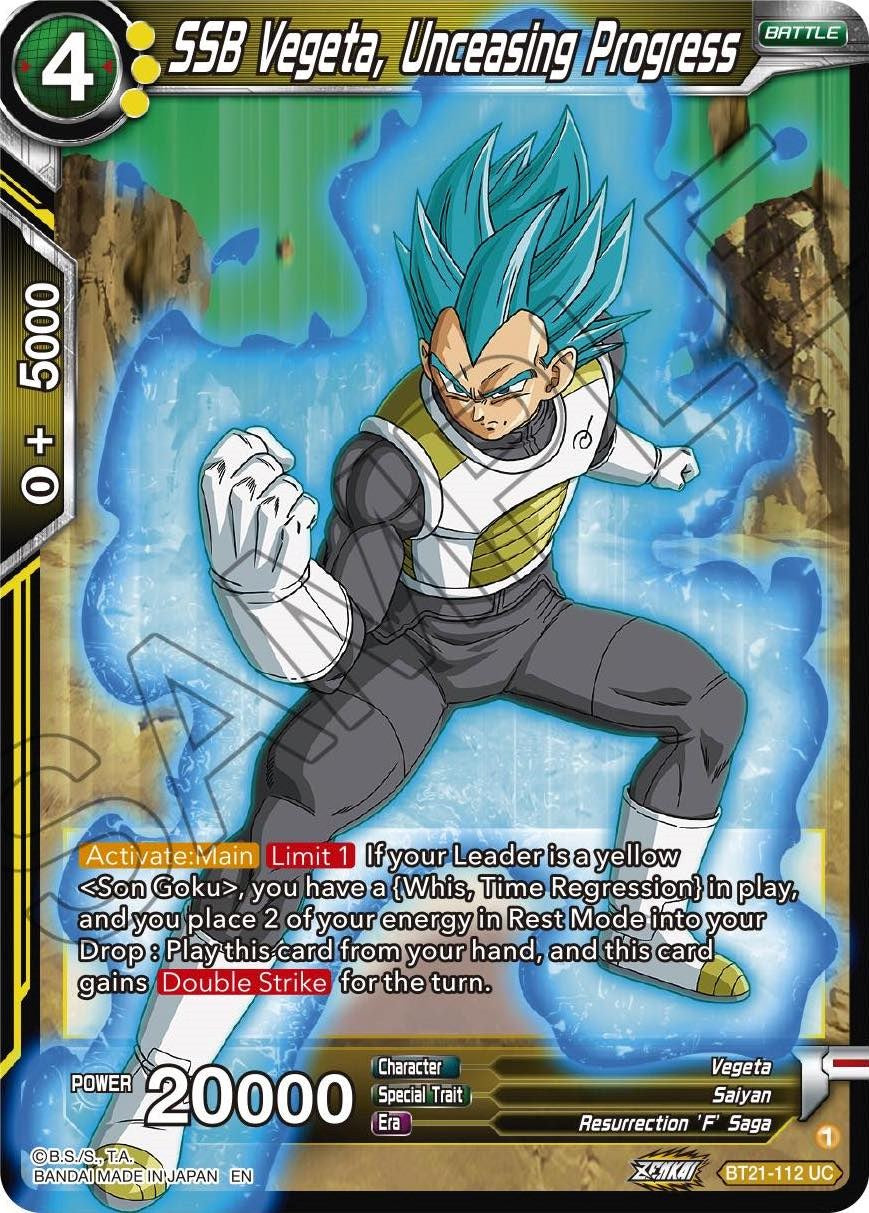 SSB Vegeta, Unceasing Progress (BT21-112) [Wild Resurgence] | Cracking-Singles