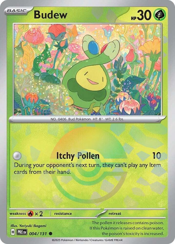 Budew (004/131) (Poke Ball Pattern) [Scarlet & Violet: Prismatic Evolutions] | Cracking-Singles