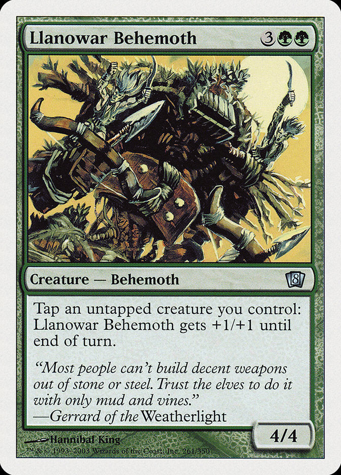 Llanowar Behemoth (8th Edition) [Oversize Cards] | Cracking-Singles