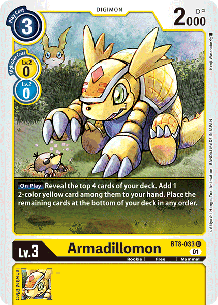 Armadillomon [BT8-033] [New Awakening] | Cracking-Singles