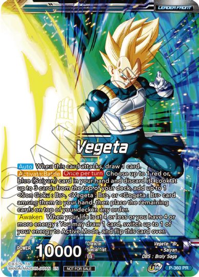 Vegeta // SSG Vegeta, Crimson Warrior (Gold Stamped) (P-360) [Promotion Cards] | Cracking-Singles