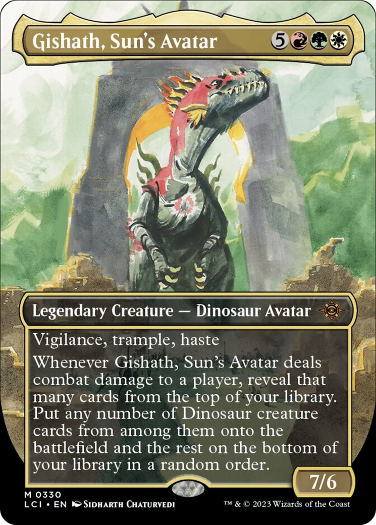 Gishath, Sun's Avatar (Borderless) [The Lost Caverns of Ixalan] | Cracking-Singles