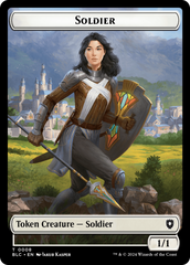 Human // Soldier Double-Sided Token [Bloomburrow Commander Tokens] | Cracking-Singles