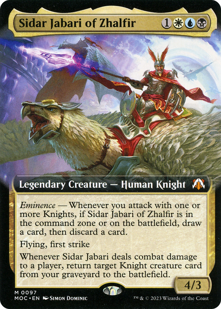 Sidar Jabari of Zhalfir (Extended Art) [March of the Machine Commander] | Cracking-Singles