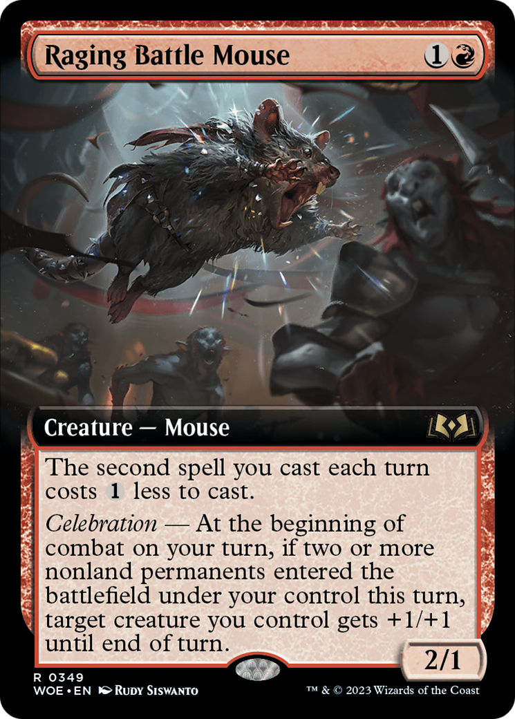 Raging Battle Mouse (Extended Art) [Wilds of Eldraine] | Cracking-Singles