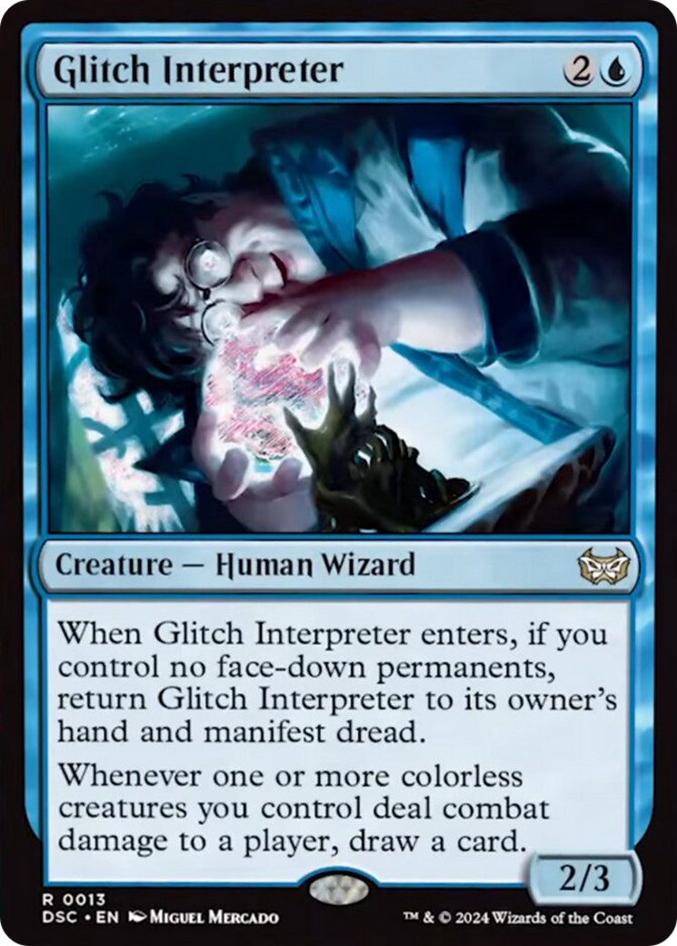 Glitch Interpreter (Extended Art) [Duskmourn: House of Horror Commander] | Cracking-Singles