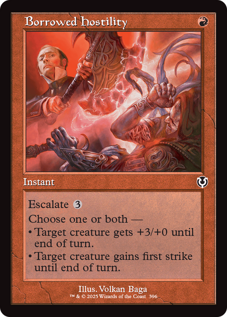 Borrowed Hostility (Retro Frame) [Innistrad Remastered] | Cracking-Singles