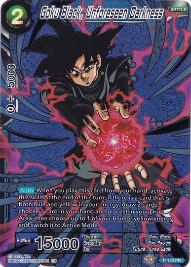 Goku Black, Unforeseen Darkness (Collector's Selection Vol. 1) (P-124) [Promotion Cards] | Cracking-Singles