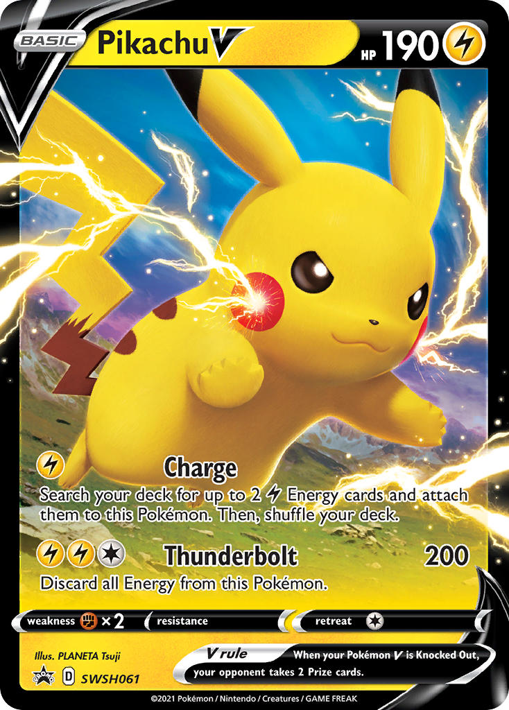 Pikachu V (SWSH061) (Jumbo Card) [Sword & Shield: Black Star Promos] | Cracking-Singles