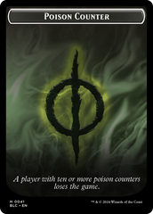 Rabbit // Poison Counter Double-Sided Token [Bloomburrow Commander Tokens] | Cracking-Singles