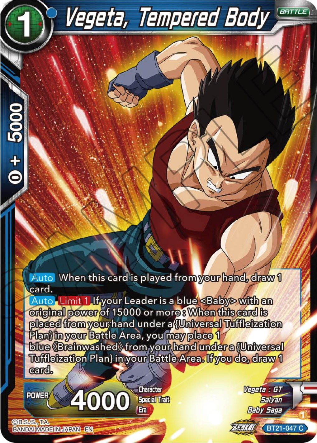 Vegeta, Tempered Body (BT21-047) [Wild Resurgence] | Cracking-Singles