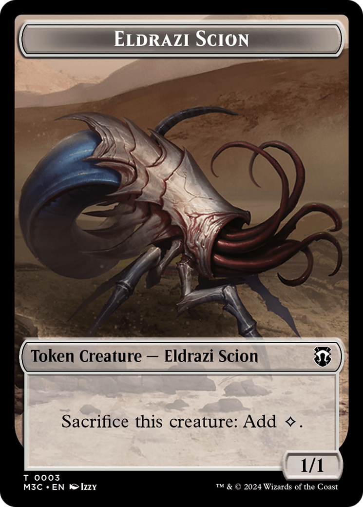 Eldrazi Spawn (Ripple Foil) // Eldrazi Scion Double-Sided Token [Modern Horizons 3 Commander Tokens] | Cracking-Singles