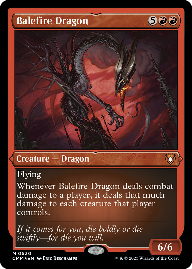 Balefire Dragon (Foil Etched) [Commander Masters] | Cracking-Singles