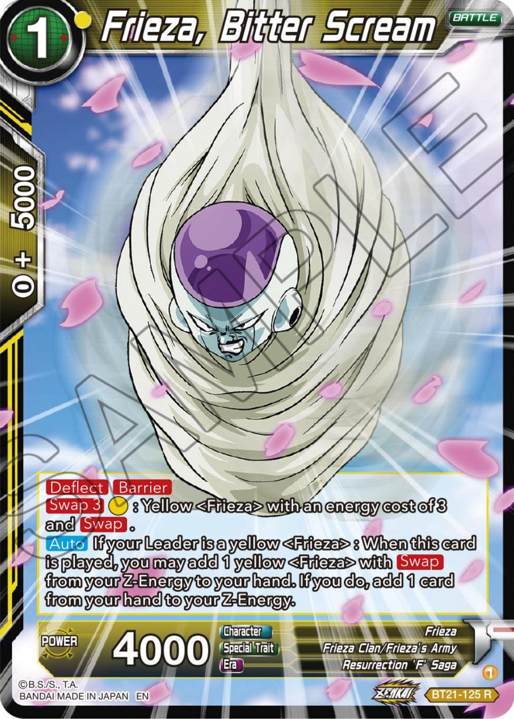 Frieza, Bitter Scream (BT21-125) [Wild Resurgence] | Cracking-Singles