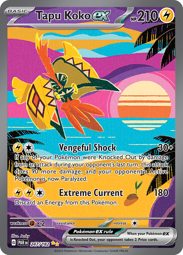 Tapu Koko ex (247/182) [Scarlet & Violet: Paradox Rift] | Cracking-Singles