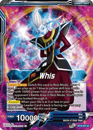 Whis // Whis, Invitation to Battle (BT16-021) [Realm of the Gods] | Cracking-Singles