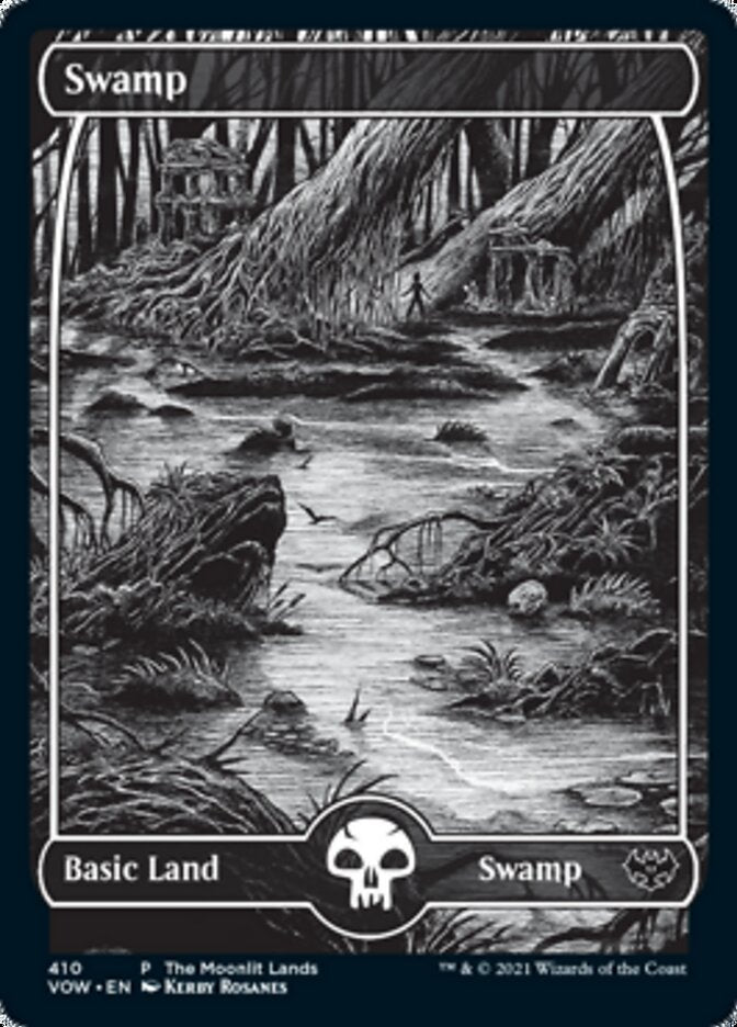 Swamp (The Moonlit Lands) (Foil Etched) [Innistrad: Crimson Vow Promos] | Cracking-Singles