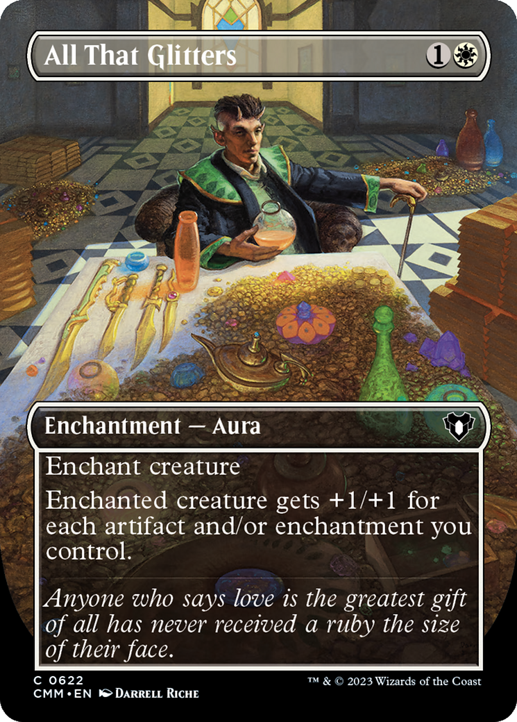 All That Glitters (Borderless Alternate Art) [Commander Masters] | Cracking-Singles