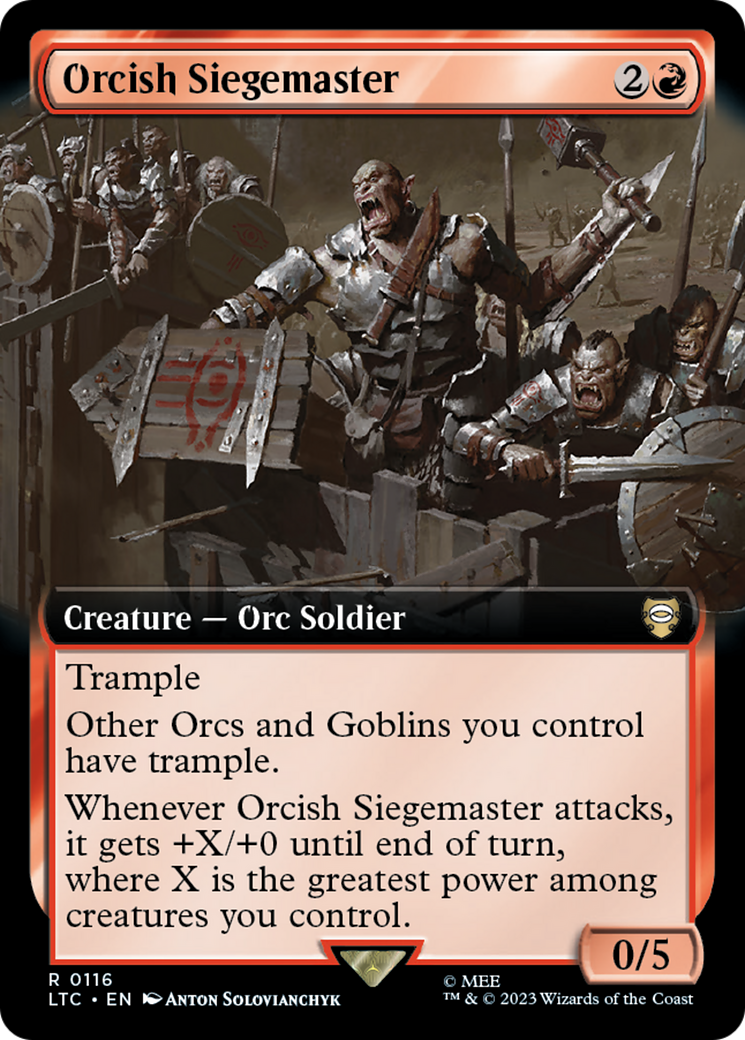 Orcish Siegemaster (Extended Art) [The Lord of the Rings: Tales of Middle-Earth Commander] | Cracking-Singles