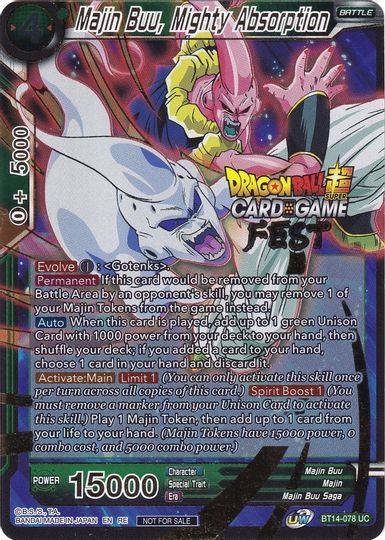 Majin Buu, Mighty Absorption (Card Game Fest 2022) (BT14-078) [Tournament Promotion Cards] | Cracking-Singles