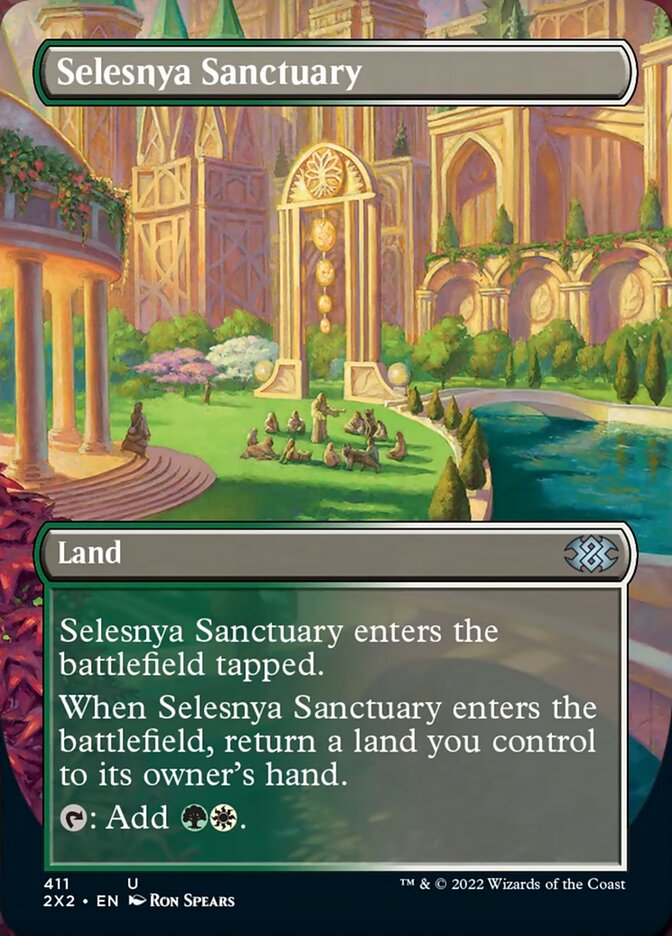 Selesnya Sanctuary (Borderless Alternate Art) [Double Masters 2022] | Cracking-Singles