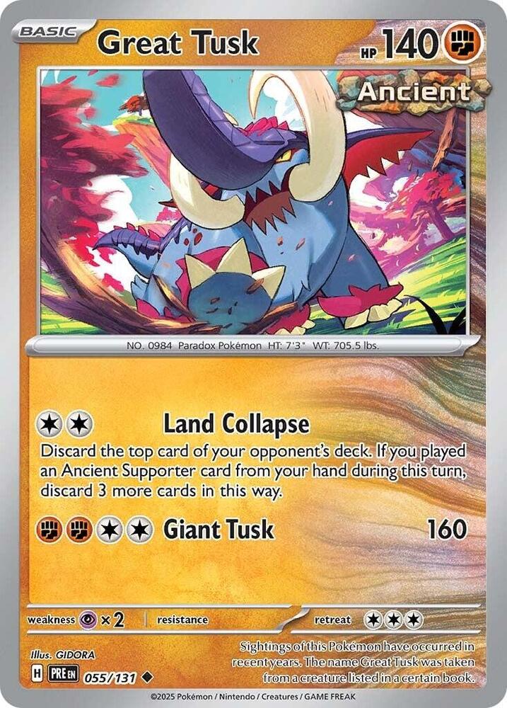 Great Tusk (055/131) [Scarlet & Violet: Prismatic Evolutions] | Cracking-Singles