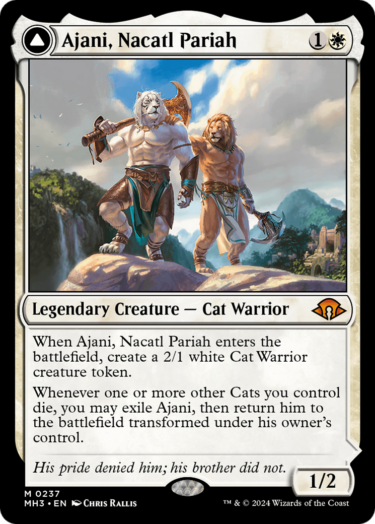 Ajani, Nacatl Pariah // Ajani, Nacatl Avenger [Modern Horizons 3] | Cracking-Singles