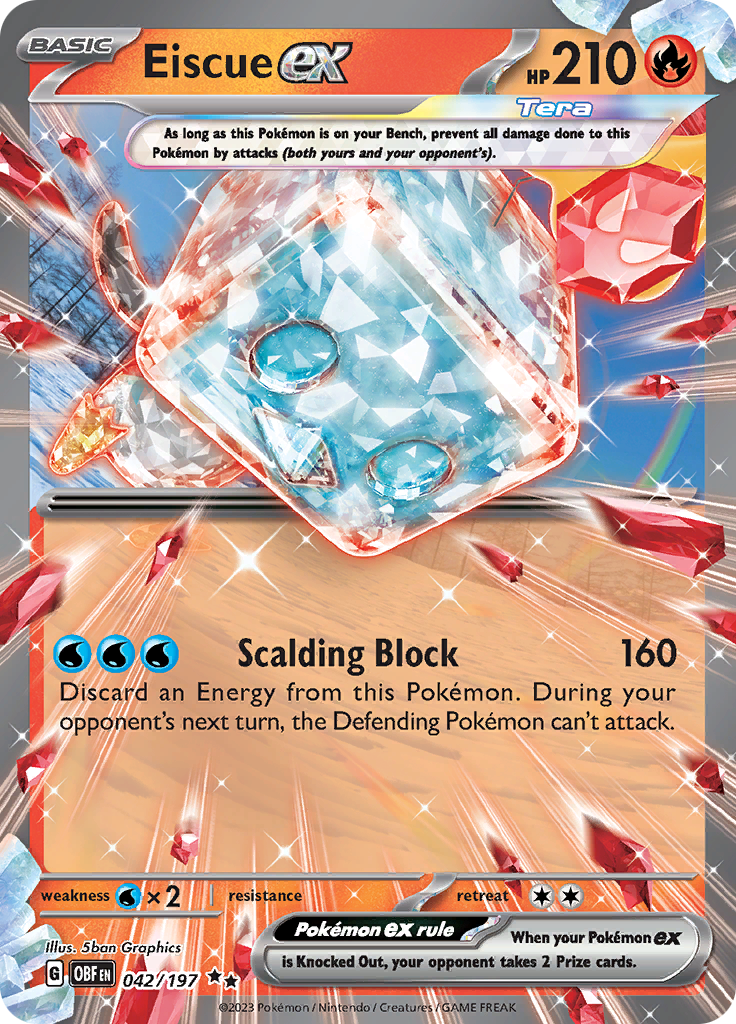 Eiscue ex (042/197) [Scarlet & Violet: Obsidian Flames] | Cracking-Singles