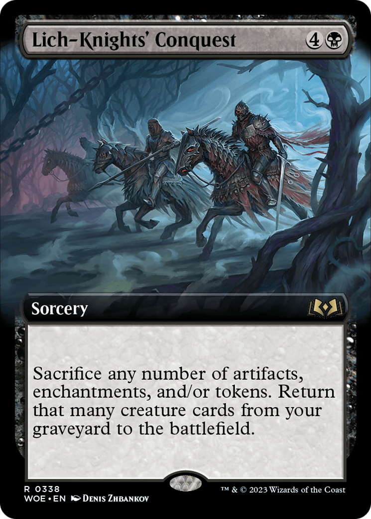 Lich-Knights' Conquest (Extended Art) [Wilds of Eldraine] | Cracking-Singles