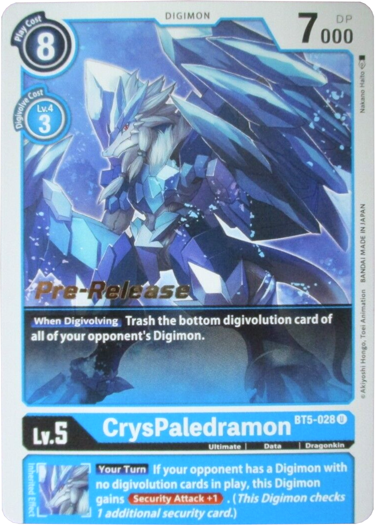 CrysPaledramon [BT5-028] [Battle of Omni Pre-Release Promos] | Cracking-Singles