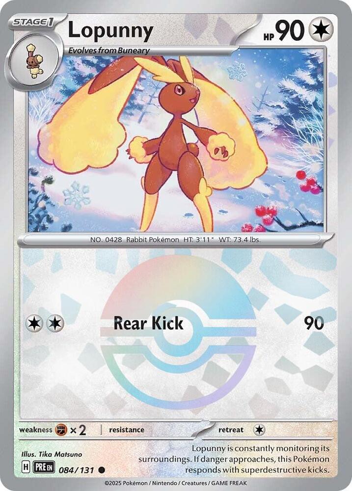 Lopunny (084/131) (Poke Ball Pattern) [Scarlet & Violet: Prismatic Evolutions] | Cracking-Singles