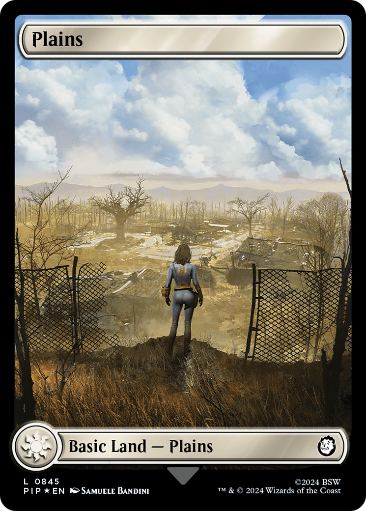 Plains (0845) (Surge Foil) [Fallout] | Cracking-Singles