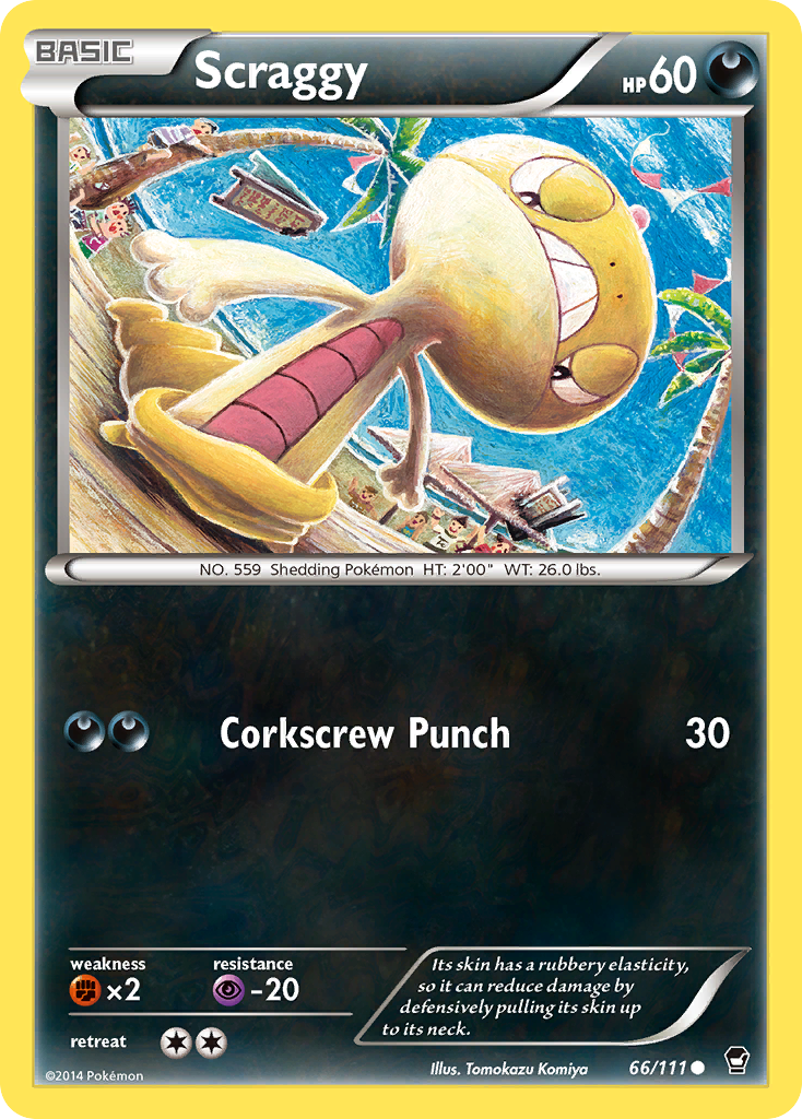 Scraggy (66/111) [XY: Furious Fists] | Cracking-Singles