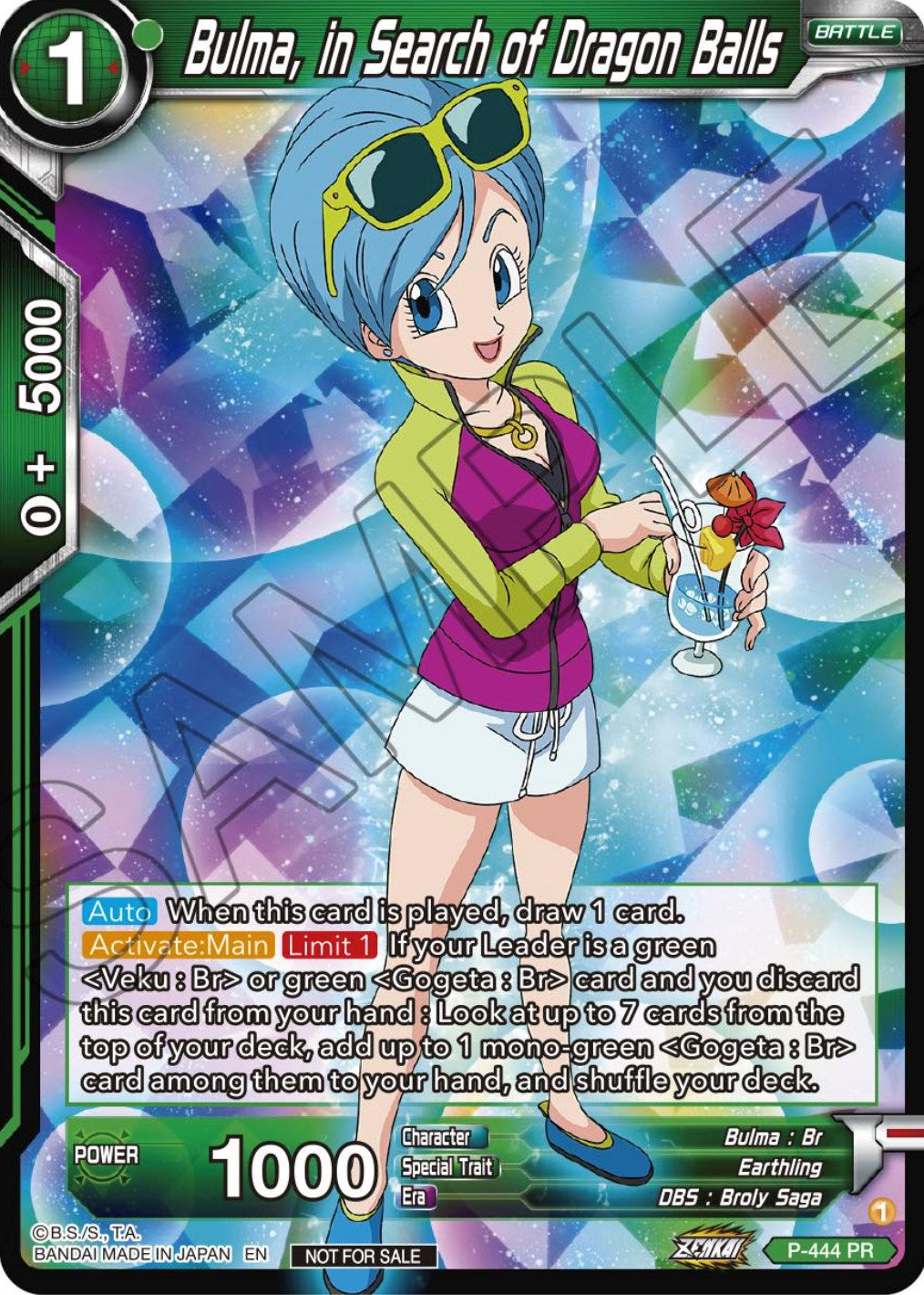 Bulma, In Search of Dragon Balls (Zenkai Series Tournament Pack Vol.2) (P-444) [Tournament Promotion Cards] | Cracking-Singles