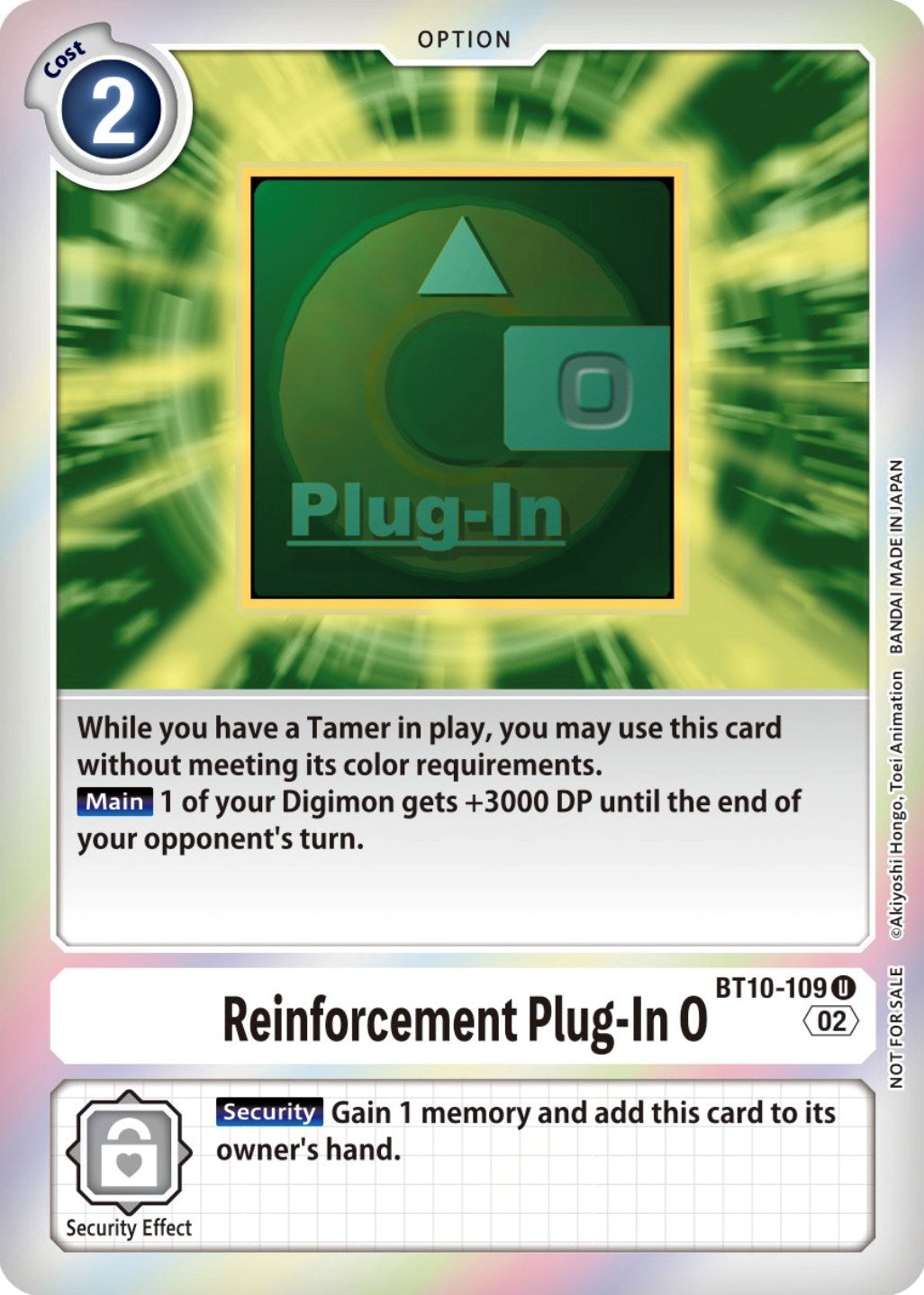 Reinforcement Plug-In 0 [BT10-109] (Event Pack 4) [Xros Encounter Promos] | Cracking-Singles