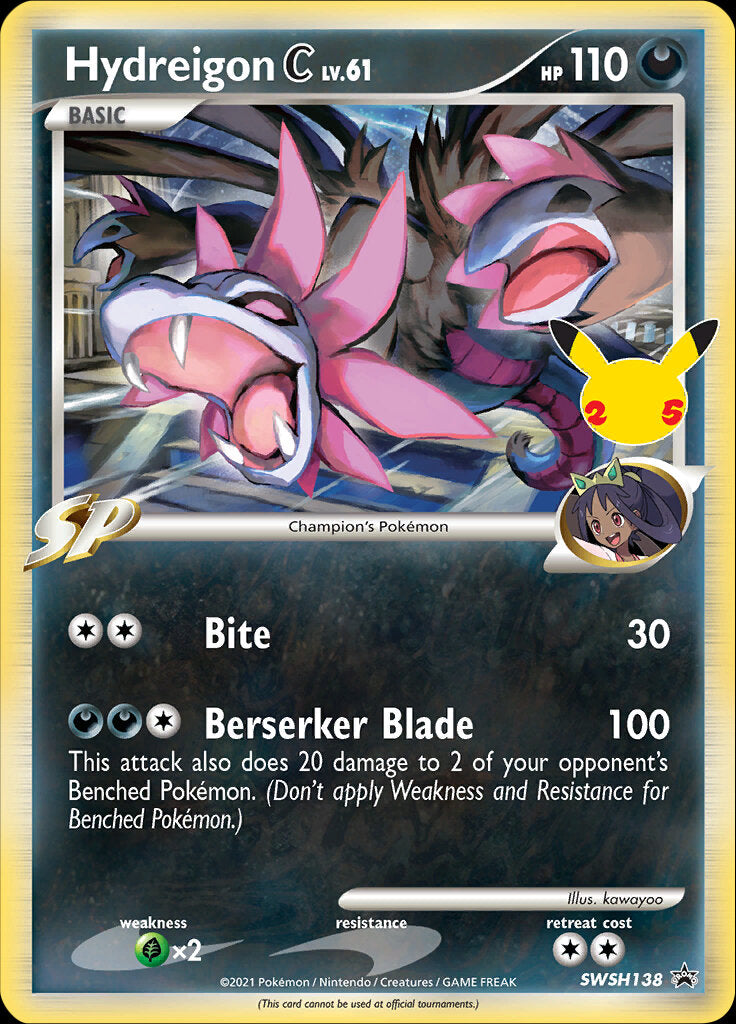 Hydreigon C (SWSH138) (Jumbo Card) [Sword & Shield: Black Star Promos] | Cracking-Singles