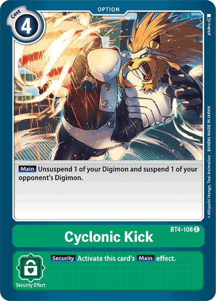 Cyclonic Kick [BT4-108] [Great Legend] | Cracking-Singles