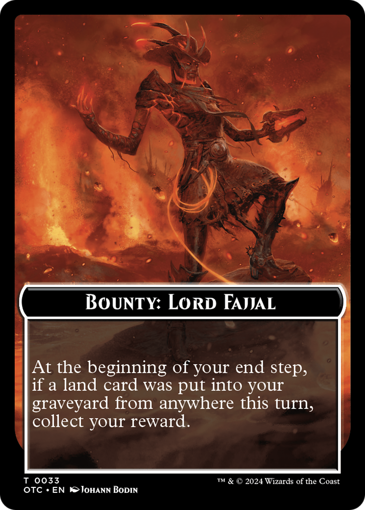 Bounty: Lord Fajjal // Bounty Rules Double-Sided Token [Outlaws of Thunder Junction Commander Tokens] | Cracking-Singles