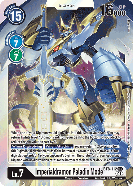 Imperialdramon: Paladin Mode [BT8-112] [New Awakening] | Cracking-Singles