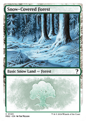 Snow-Covered Forest (White Border) [Mystery Booster 2] | Cracking-Singles